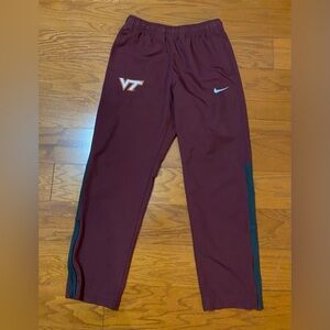 Virginia Tech Hokies Men's Team Player Issued Nike Maroon Dri Fit Pants M #6